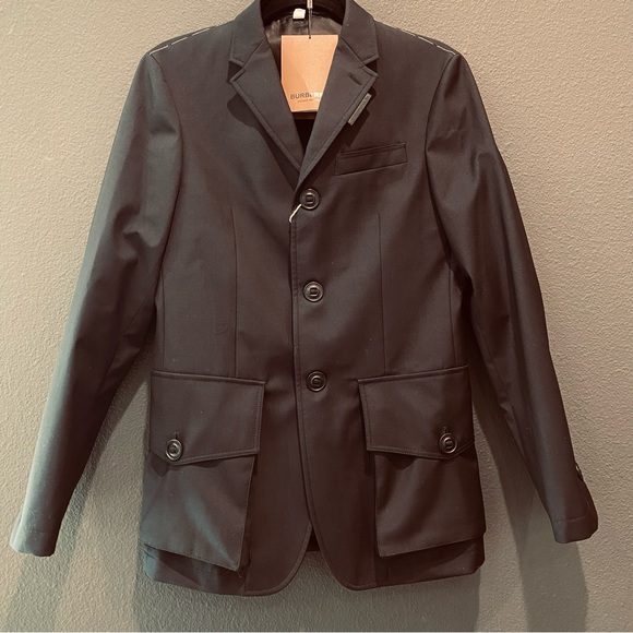NWT Burberry blazer jacket unisex XS/S maybe M perfect new midnight preppy lux - Picture 1 of 16
